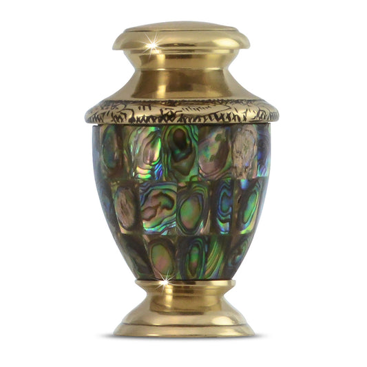 Abalone Mother of Pearl Brass Keepsake