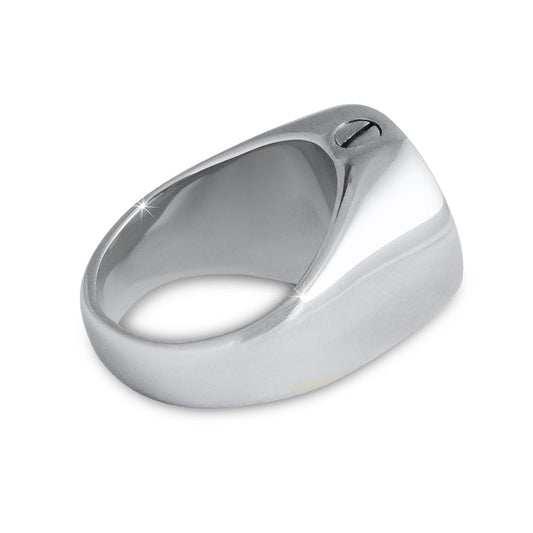 Mens Cremation Steel Ring Keepsake Size - 12